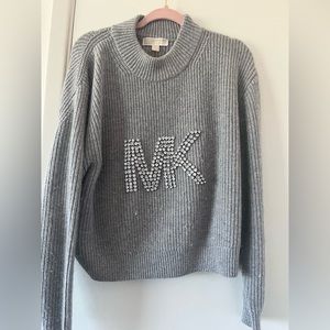 Michael Kors Embellished logo Wool blend sweater